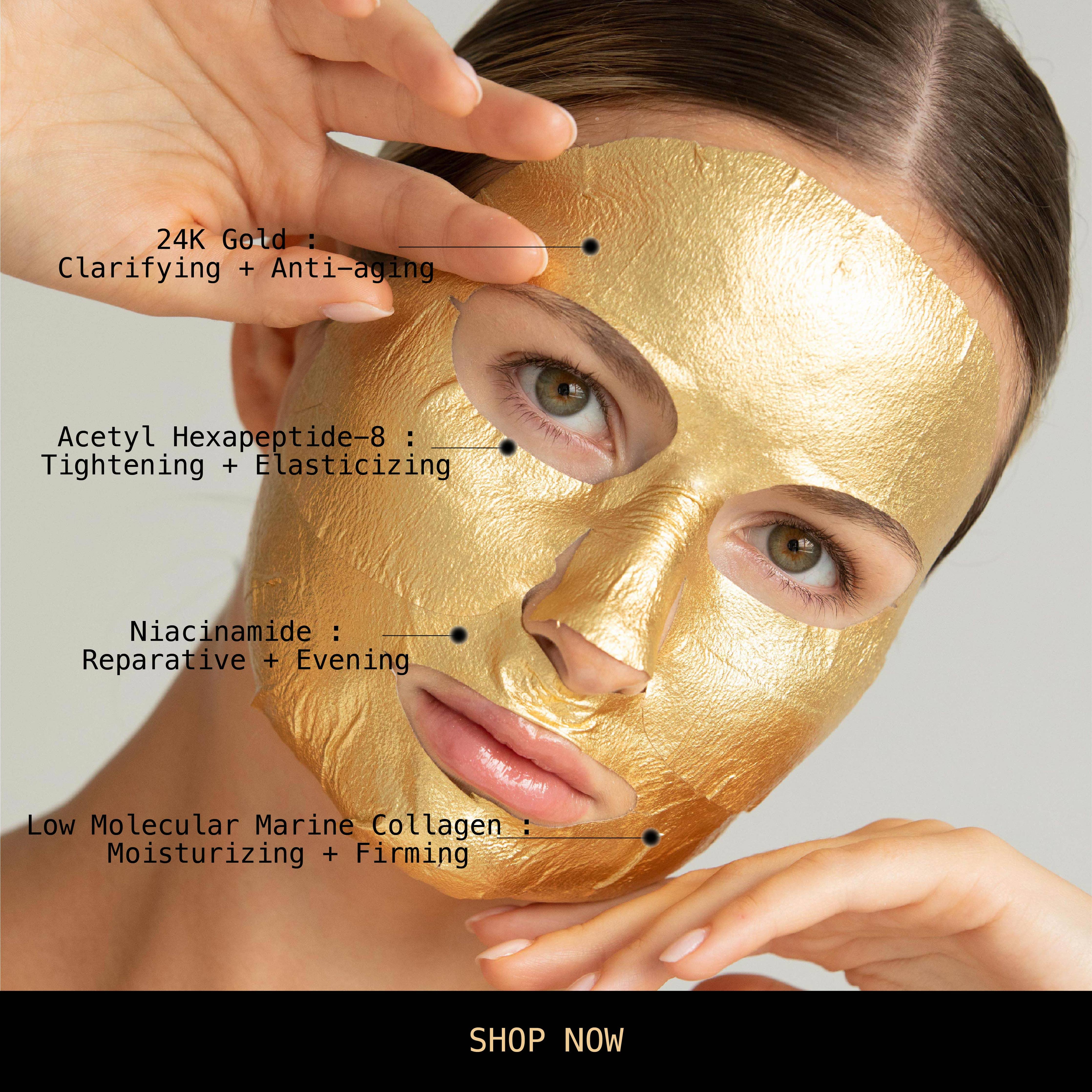 24k Gold Foil Facial Mask