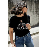 VOGUE GRAPHIC WOMEN TEE: BLACK / L