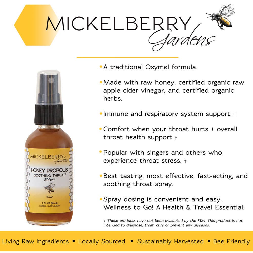 Honey Propolis Throat Spray — fast acting immune support