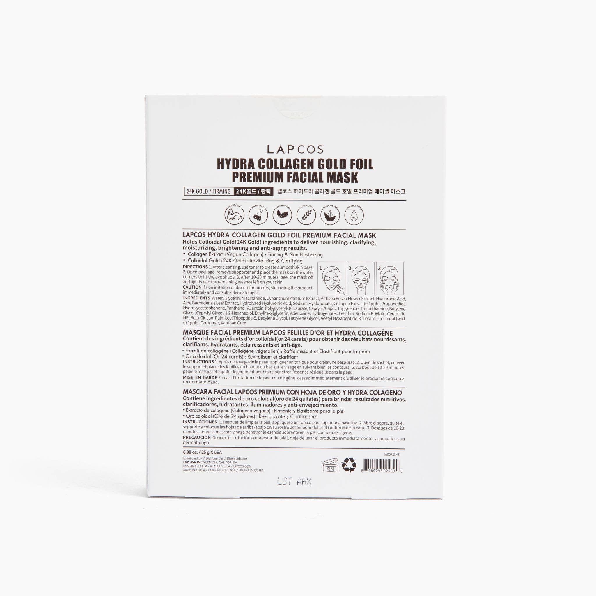 24k Gold Foil Facial Mask