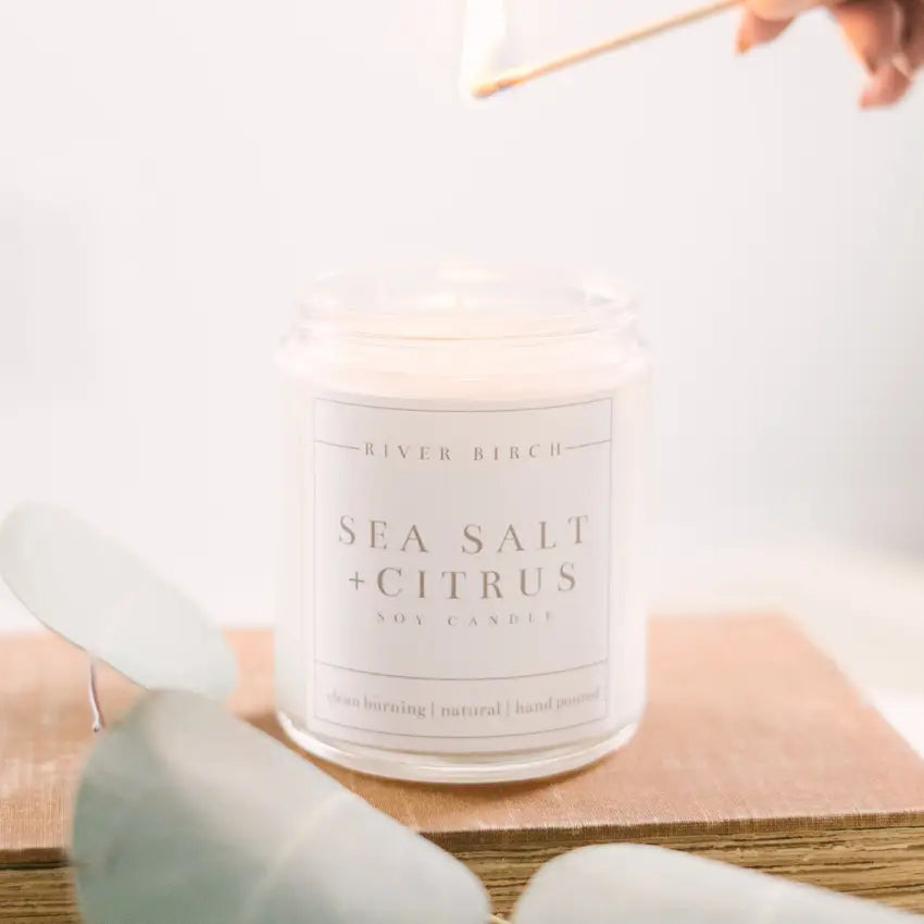 Sea Salt and Citrus Soy Candle - Makeup Artists' Choice